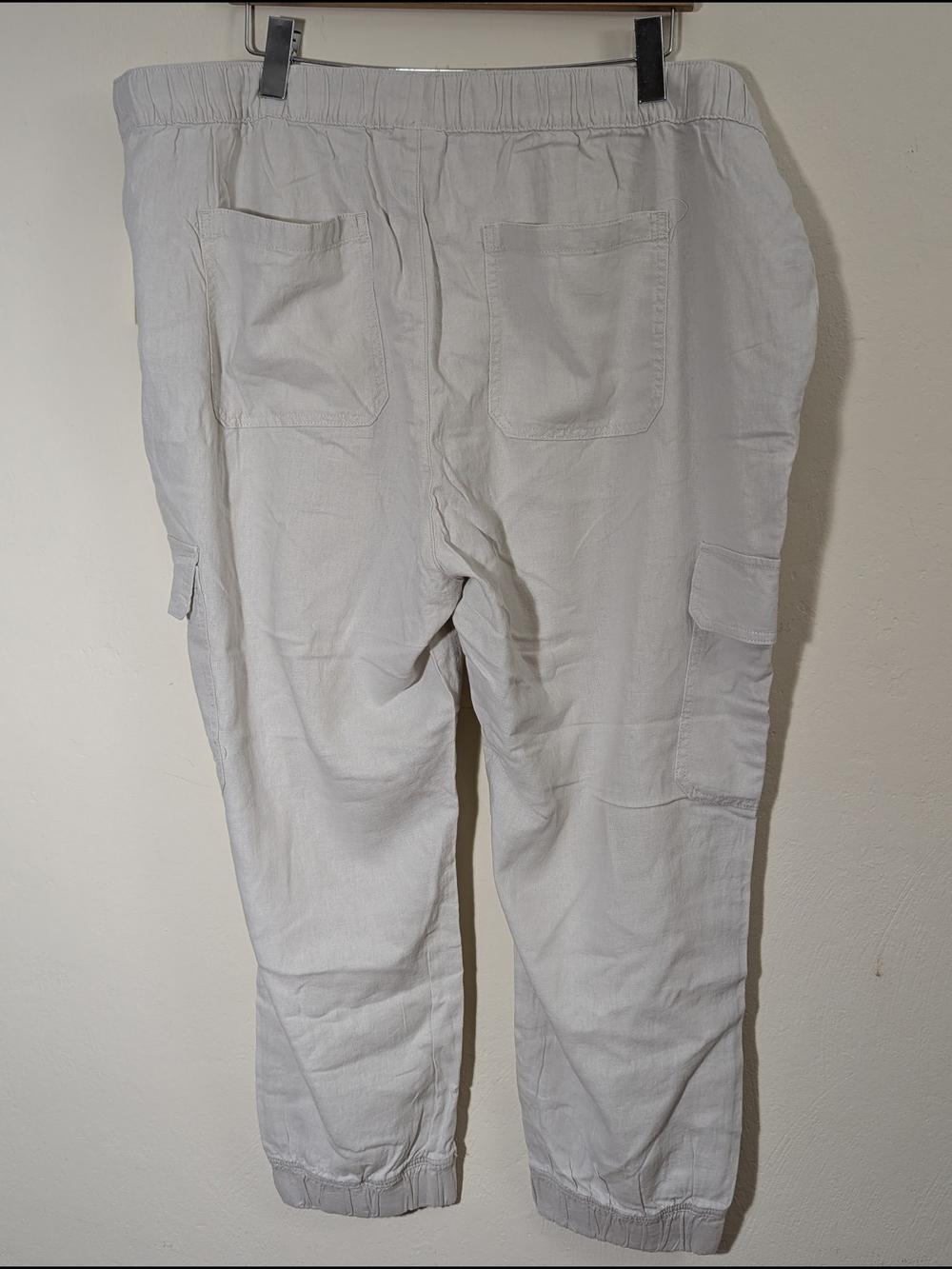 St. John's Bay Neutral Linen Blend Top - Cream - Picture 5 of 5